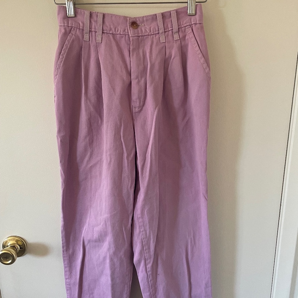 Vintage Chic Pleated Pants XS in Lilac
